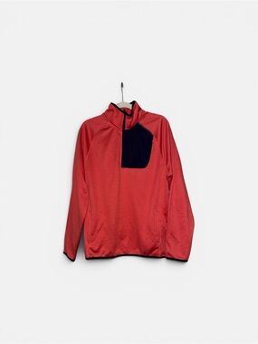 crown & ivy Coral Pullover with Navy Trim.  NEVER WORN